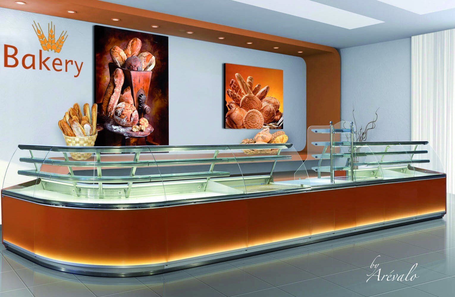 Vitrine de boulangerie Granada Curve